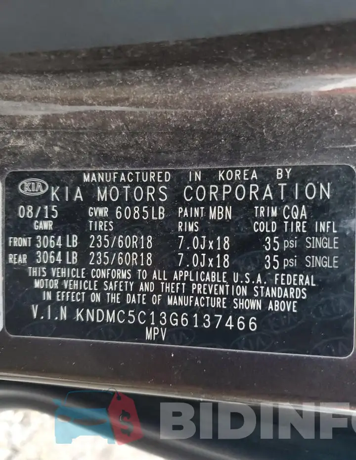 KNDMC5C13G6137466 Photo# 14
