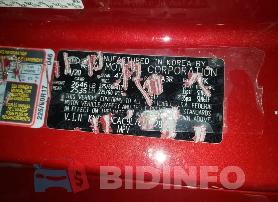 KNDPMCAC9L7837628 Photo# 12