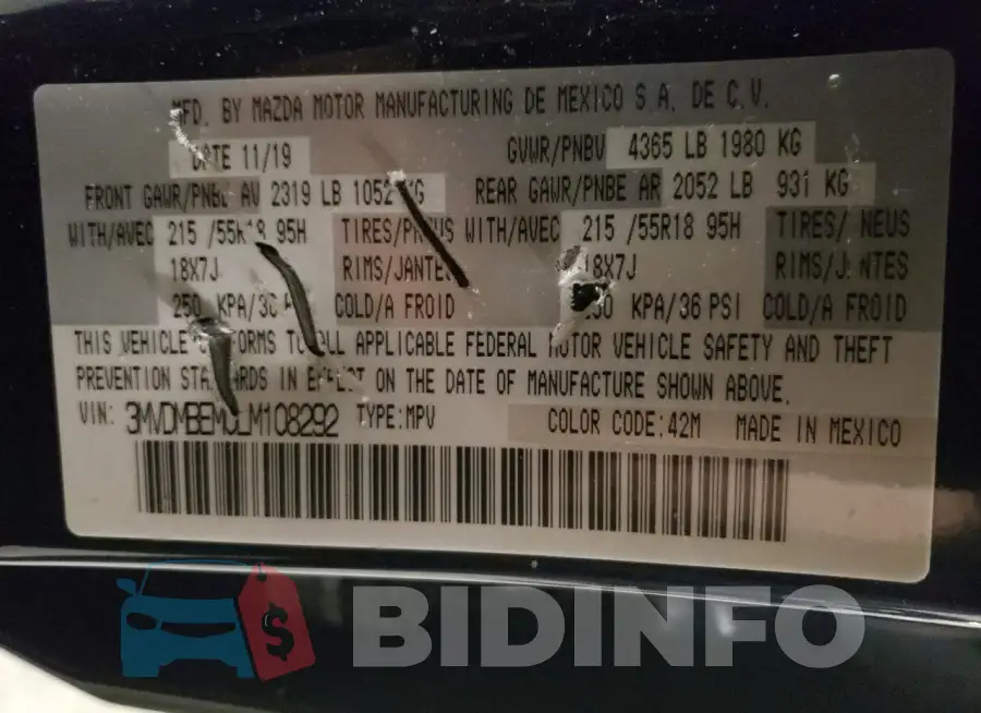 3MVDMBEM0LM108292 Photo# 12