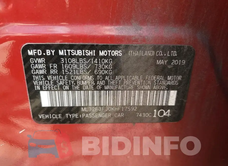ML32F3FJ0KHF17592 Photo# 12