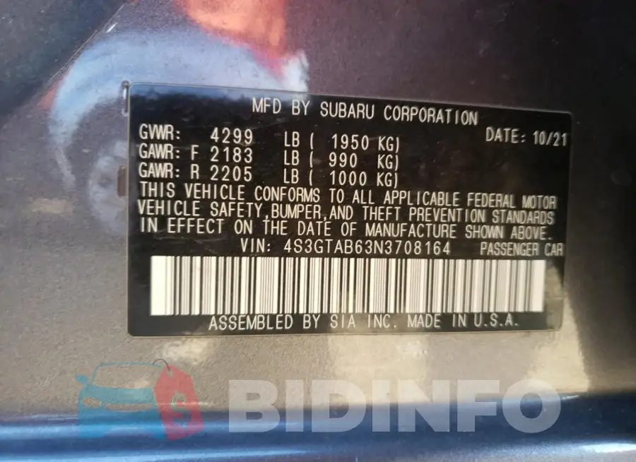 4S3GTAB63N3708164 Photo# 12