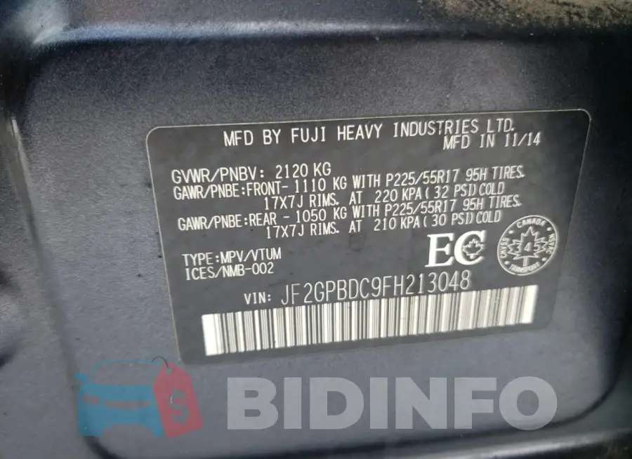 JF2GPBDC9FH213048 Photo# 13