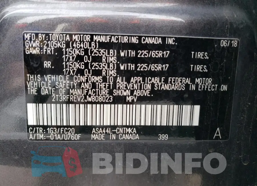 2T3RFREV2JW808023 Photo# 14