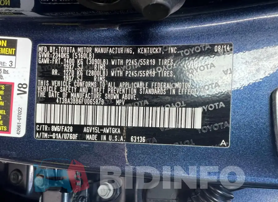 4T3BA3BB6FU065879 Photo# 10