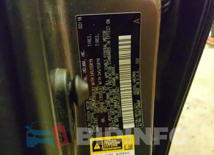 5TDJZRFH1JS537647 Photo# 12