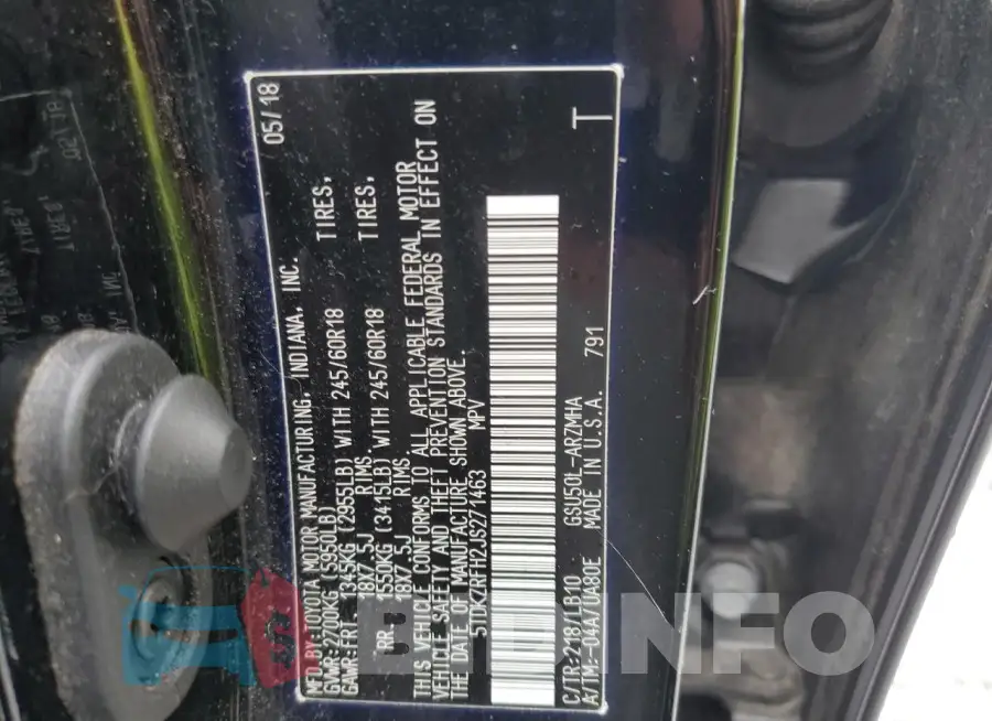 5TDKZRFH2JS271463 Photo# 13