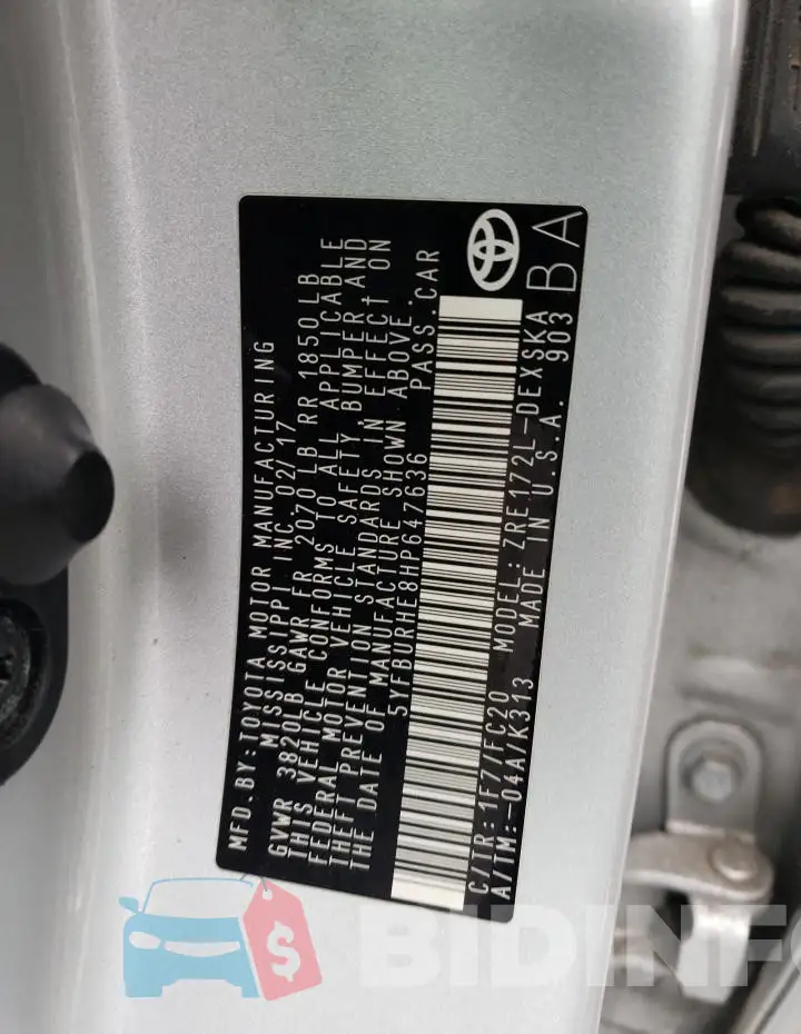 5YFBURHE8HP647636 Photo# 12