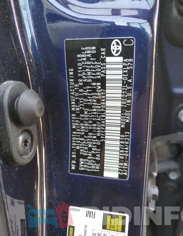 5YFEPRAE8LP084417 Photo# 12