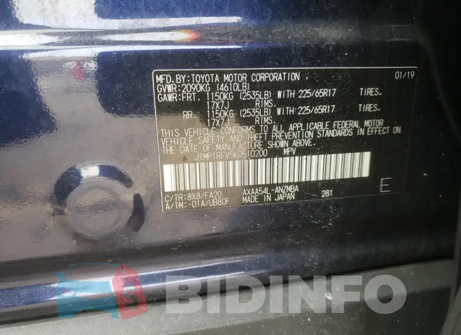 JTMP1RFV5KD510200 Photo# 12