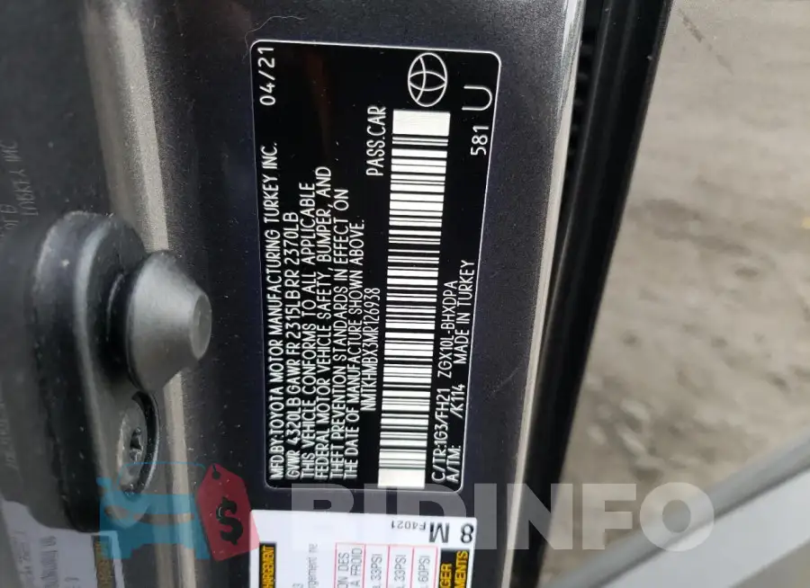 NMTKHMBX3MR126938 Photo# 14