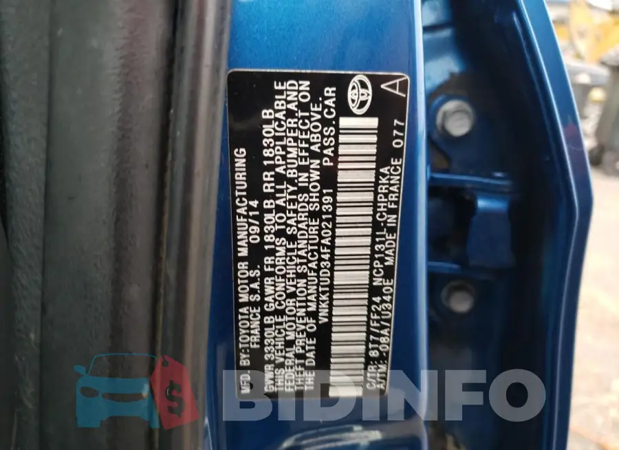 VNKKTUD34FA021391 Photo# 13