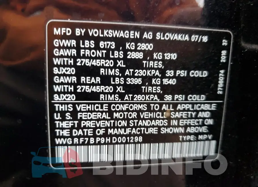 WVGRF7BP9HD001298 Photo# 12