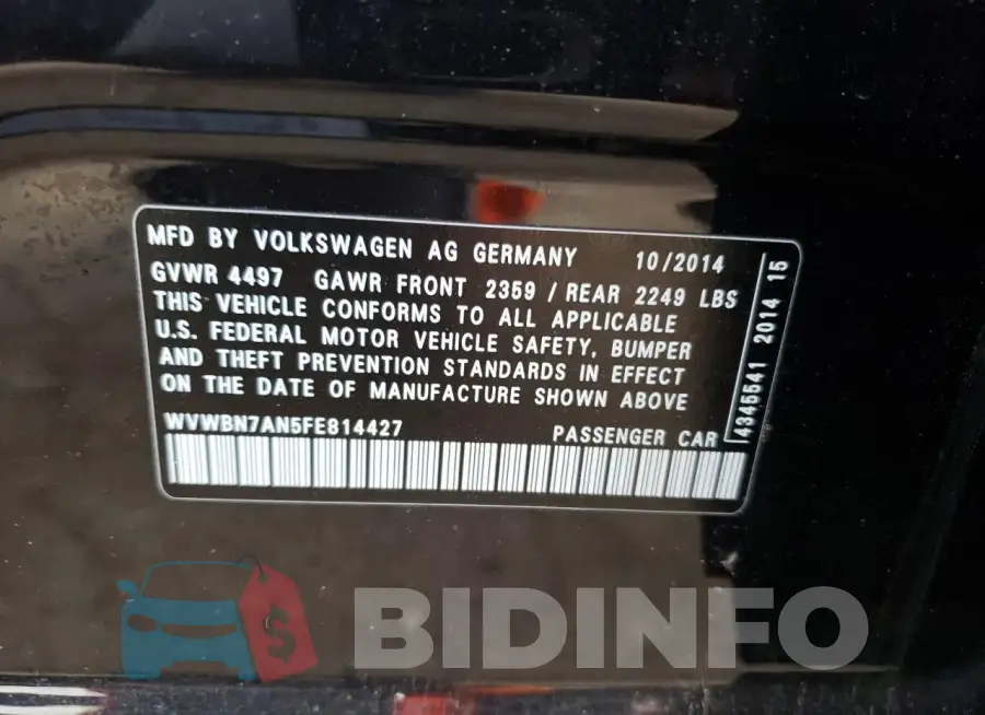 WVWBN7AN5FE814427 Photo# 12