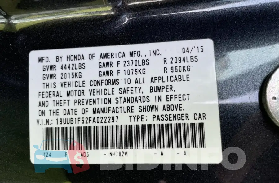19UUB1F52FA022297 Photo# 10