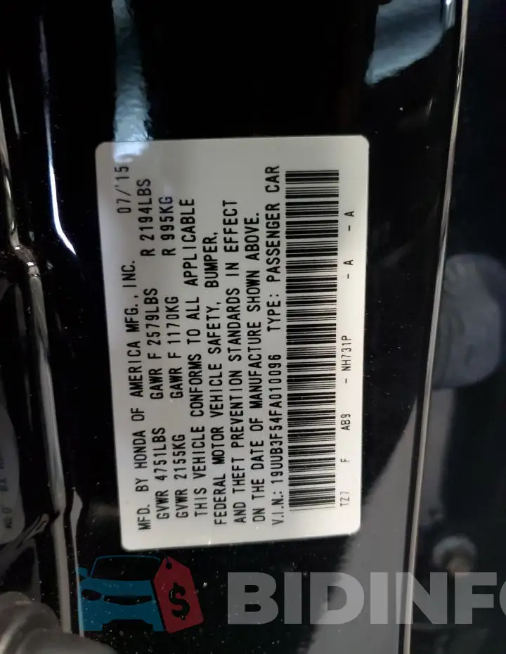 19UUB3F54FA010096 Photo# 13