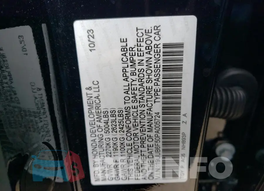 19UUB6F50PA005724 Photo# 12