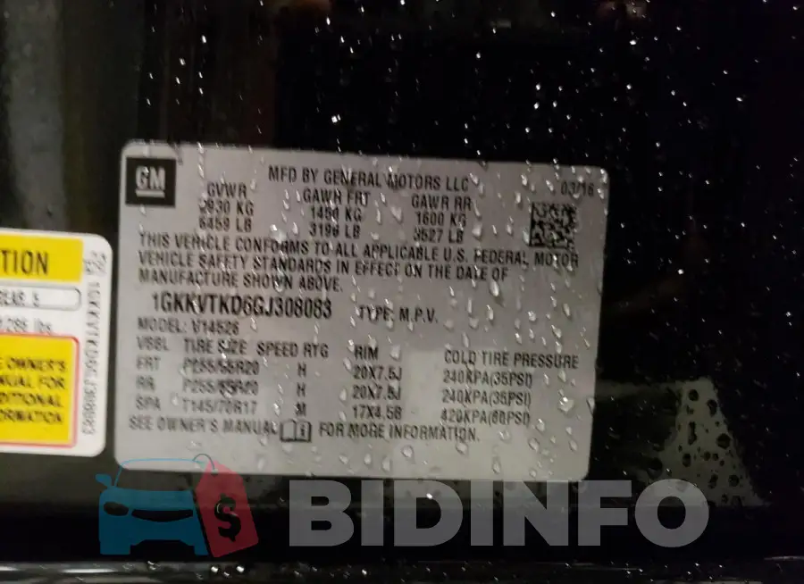 1GKKVTKD6GJ308083 Photo# 13
