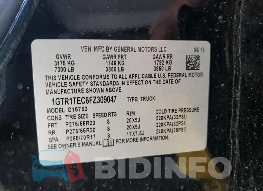 1GTR1TEC6FZ309047 Photo# 12