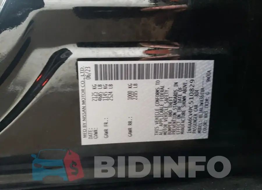 1N4AA6CV4PC510829 Photo# 12
