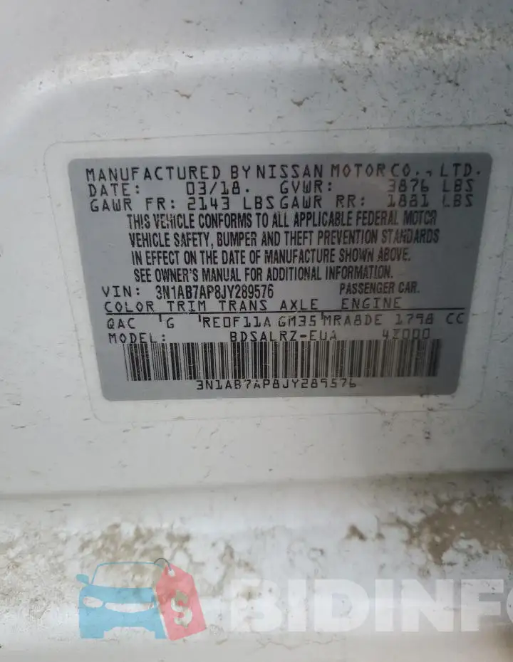 3N1AB7AP8JY289576 Photo# 12