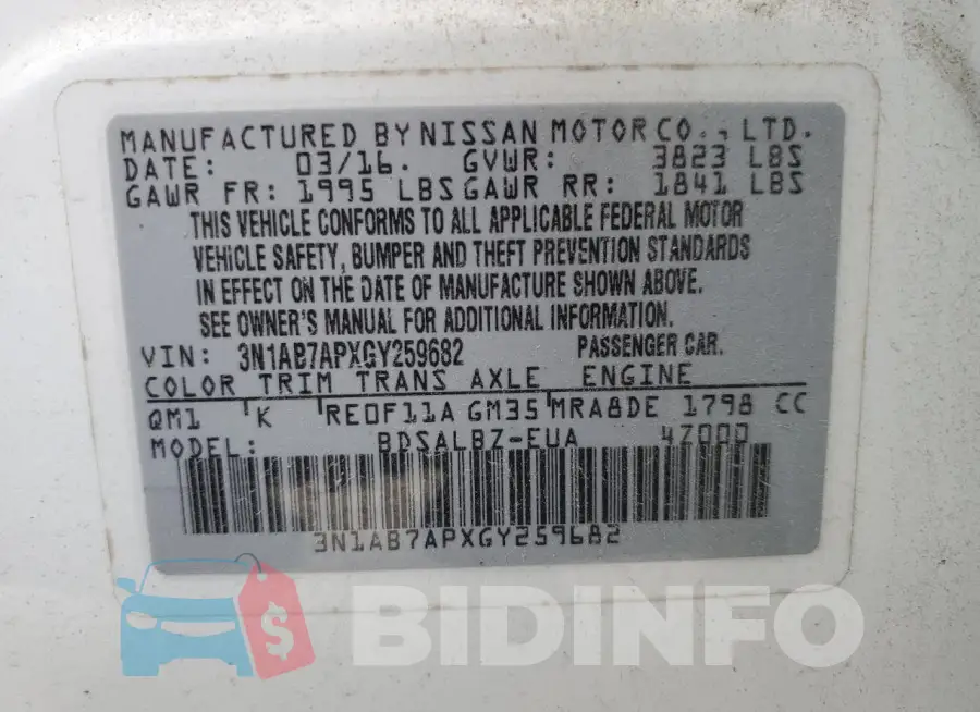 3N1AB7APXGY259682 Photo# 12