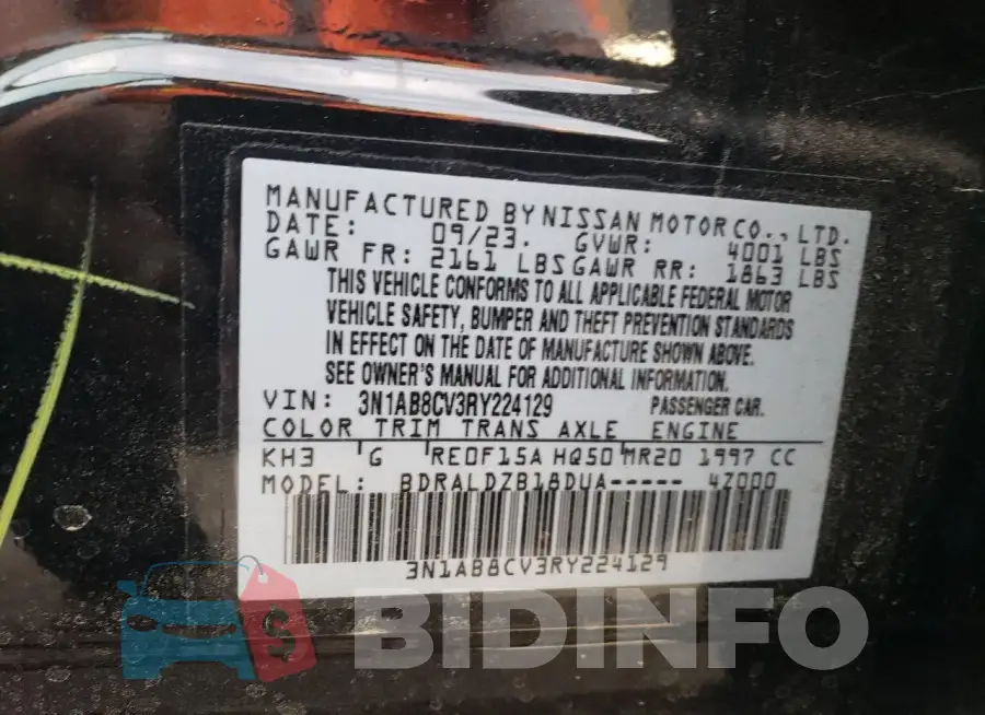 3N1AB8CV3RY224129 Photo# 13