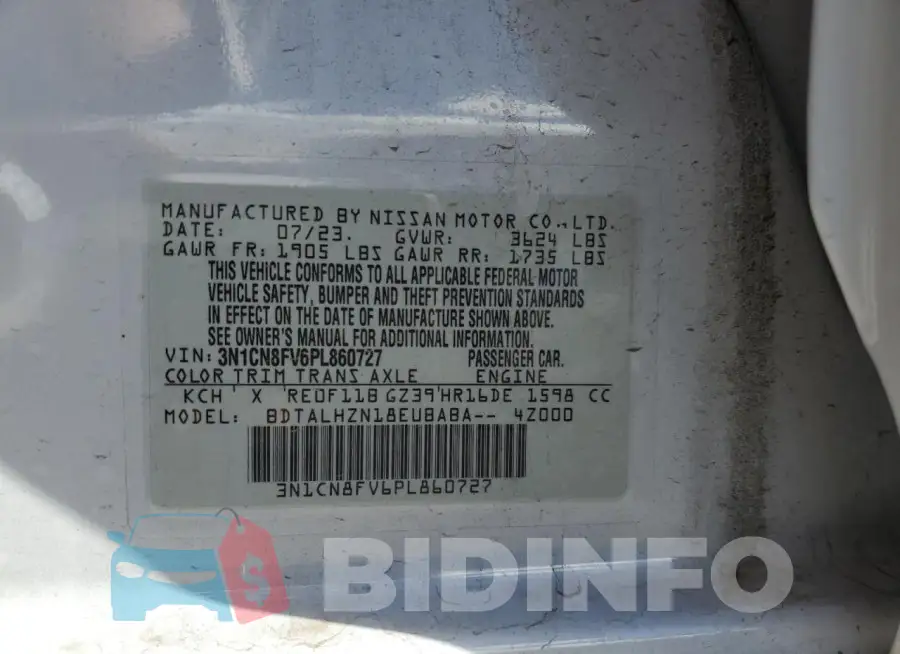 3N1CN8FV6PL860727 Photo# 13