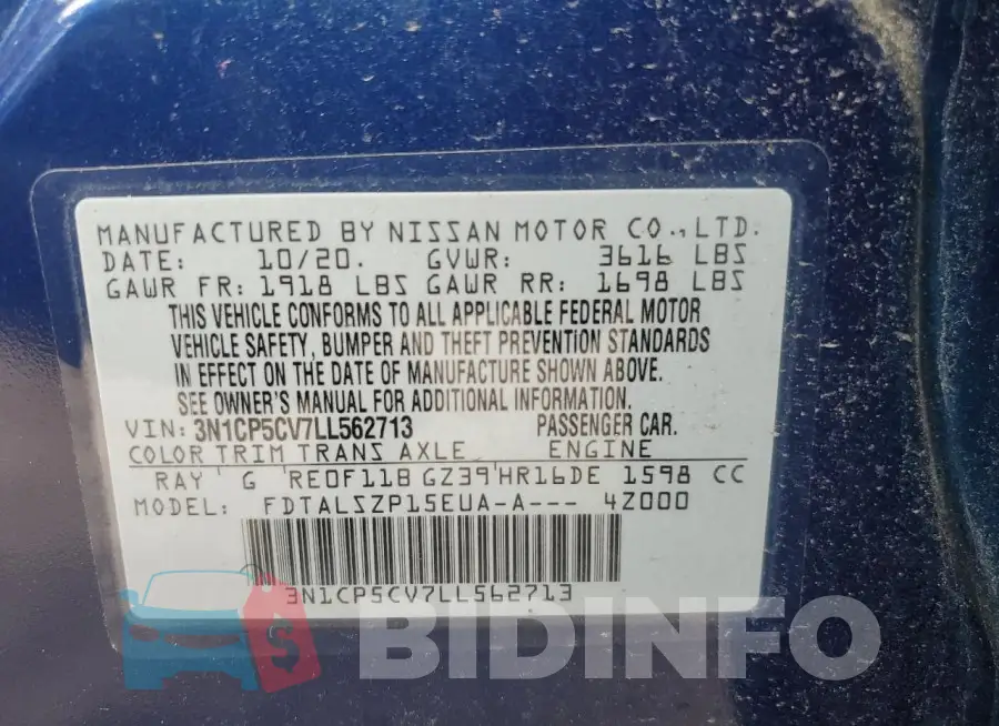 3N1CP5CV7LL562713 Photo# 12