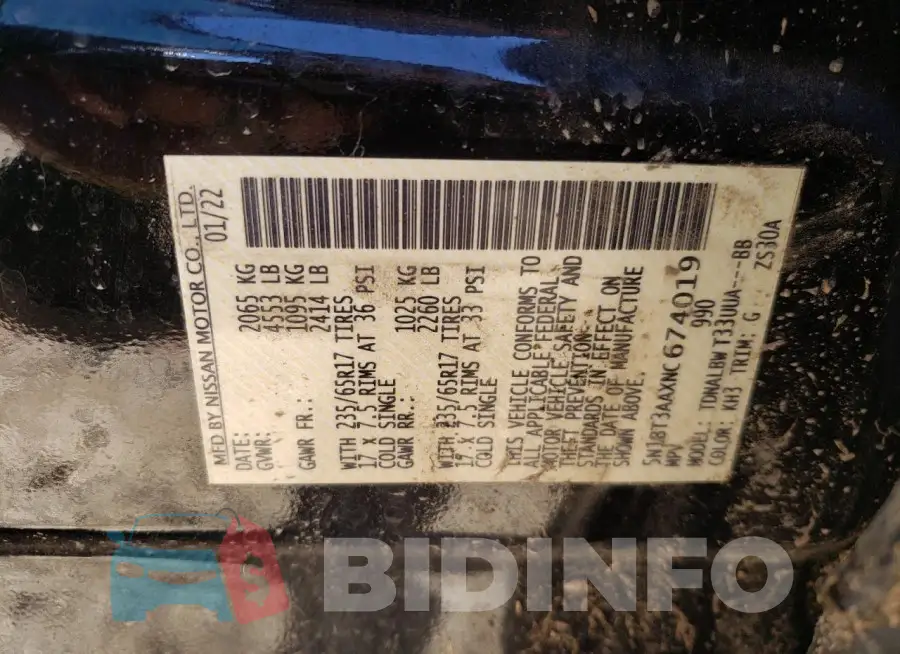 5N1BT3AAXNC674019 Photo# 12