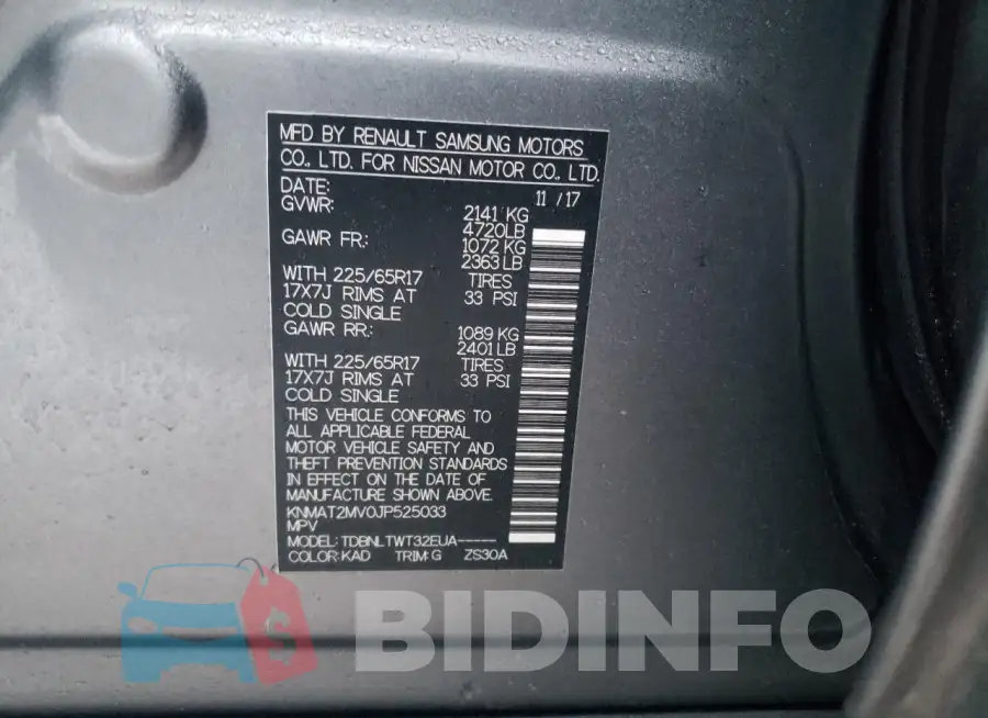 KNMAT2MV0JP525033 Photo# 13
