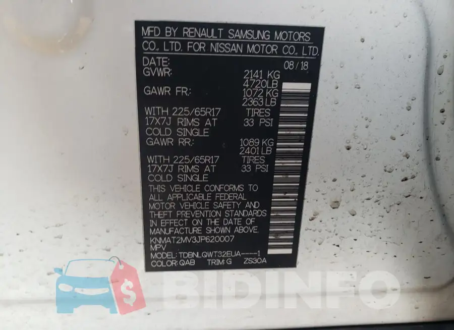 KNMAT2MV3JP620007 Photo# 12