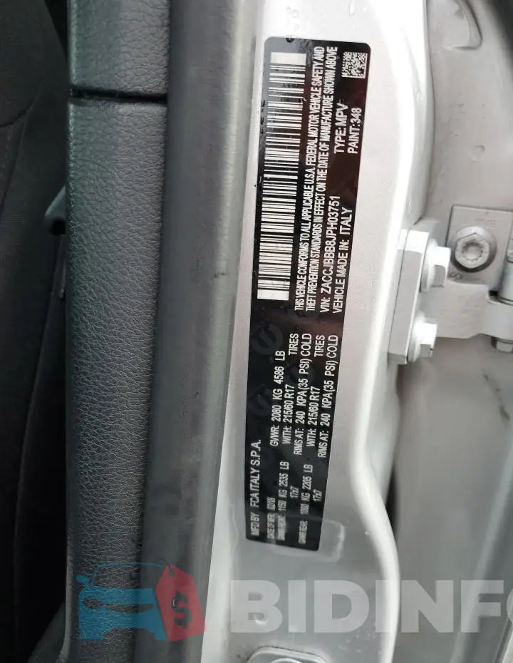 ZACCJBBB8JPH03751 Photo# 13