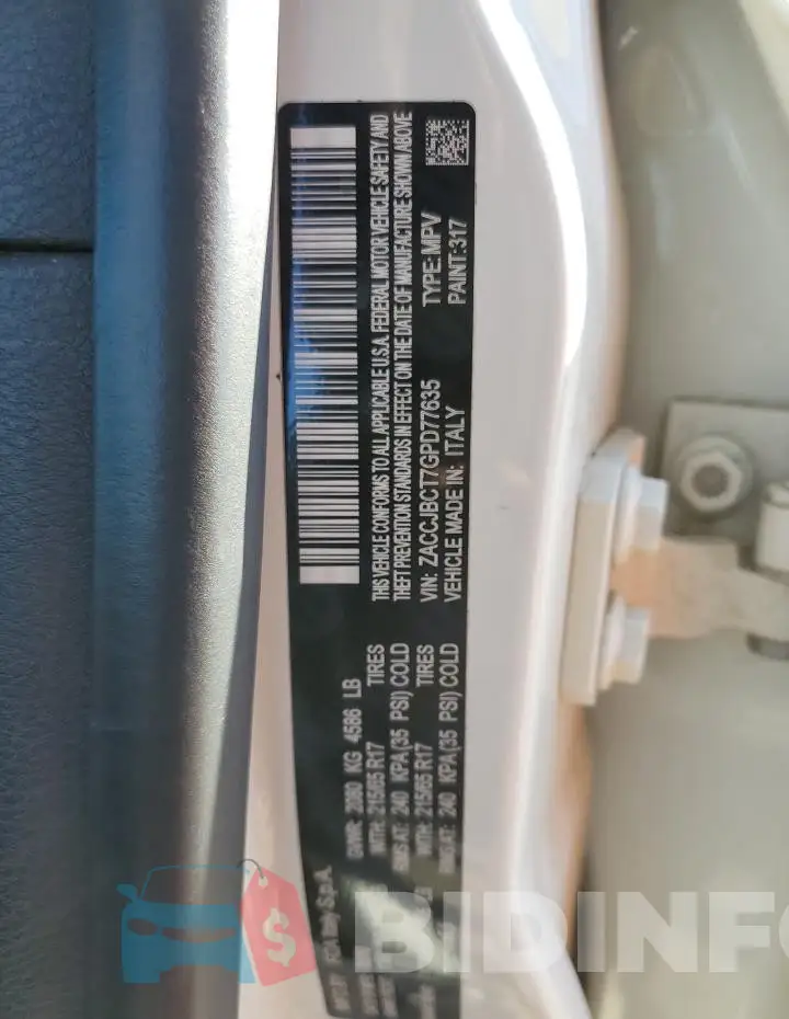 ZACCJBCT7GPD77635 Photo# 13
