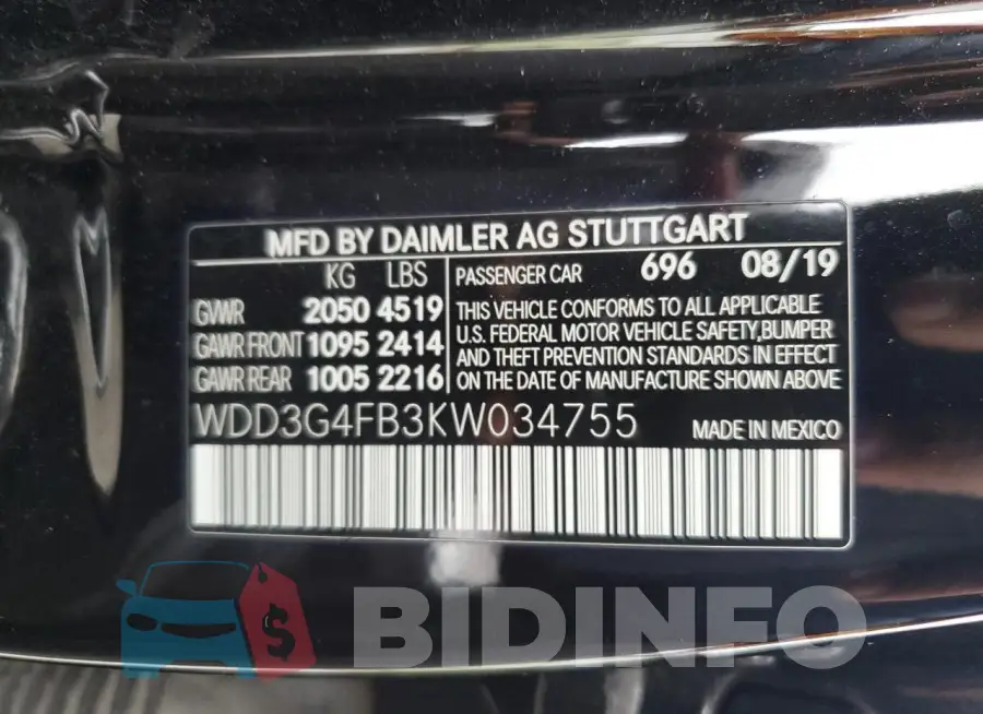 WDD3G4FB3KW034755 Photo# 12