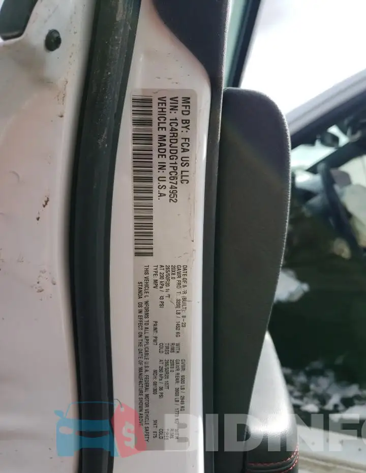1C4RDJDG1PC674952 Photo# 13