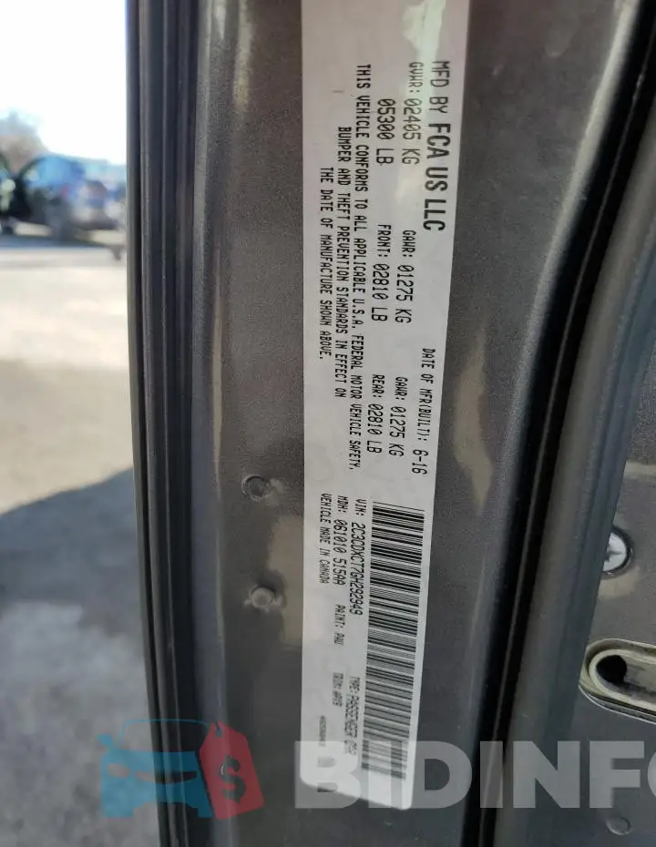 2C3CDXCT7GH292949 Photo# 12