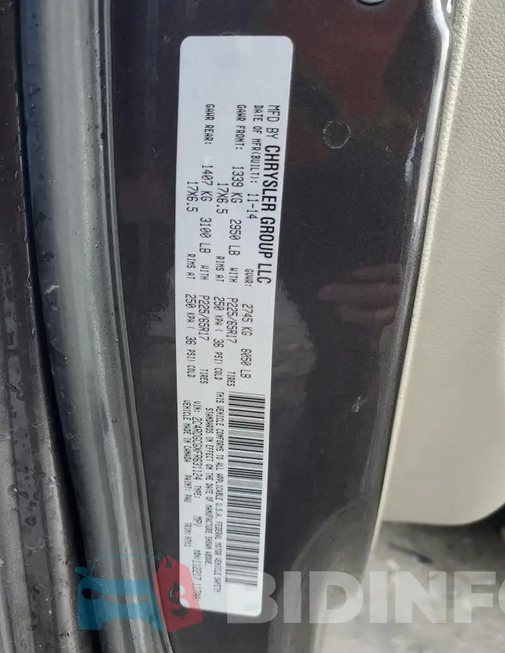 2C4RDGCGXFR631124 Photo# 13