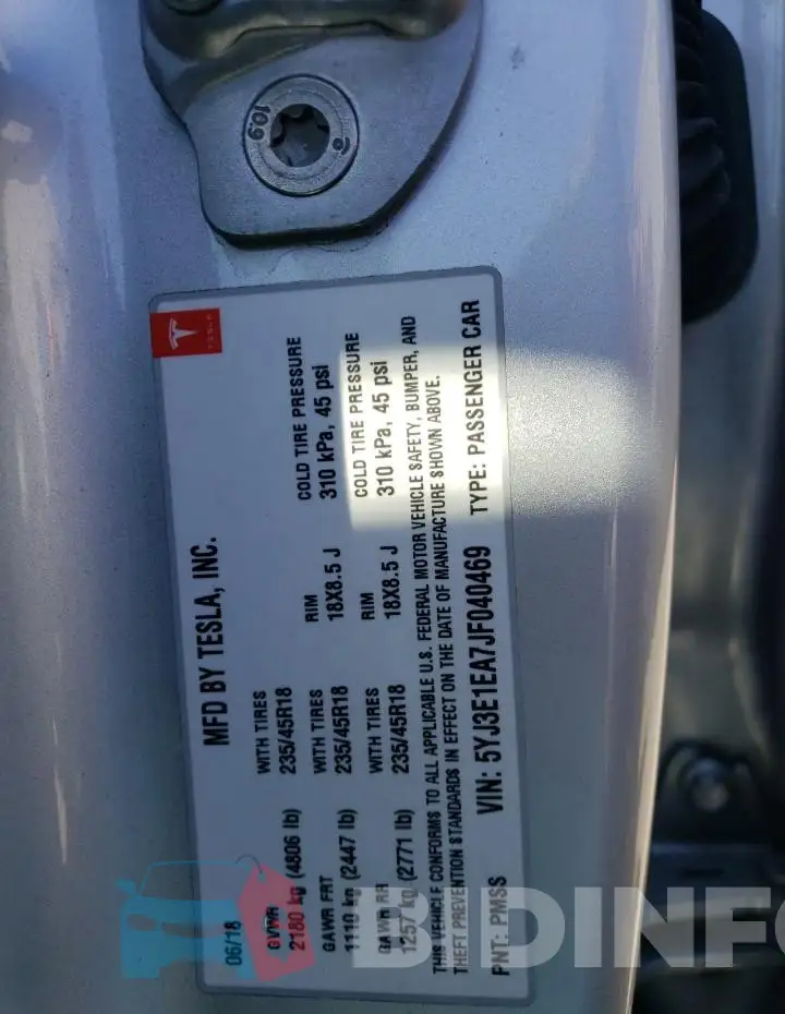5YJ3E1EA7JF040469 Photo# 12