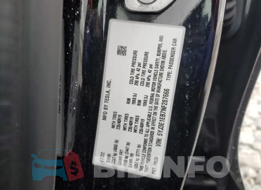 5YJ3E1EB7NF287666 Photo# 13