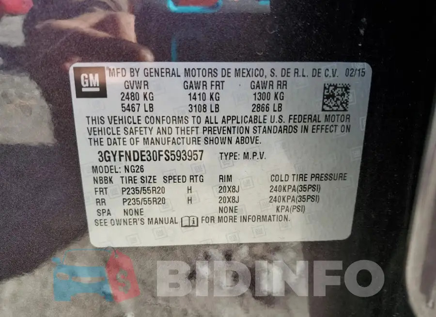 3GYFNDE30FS593957 Photo# 13