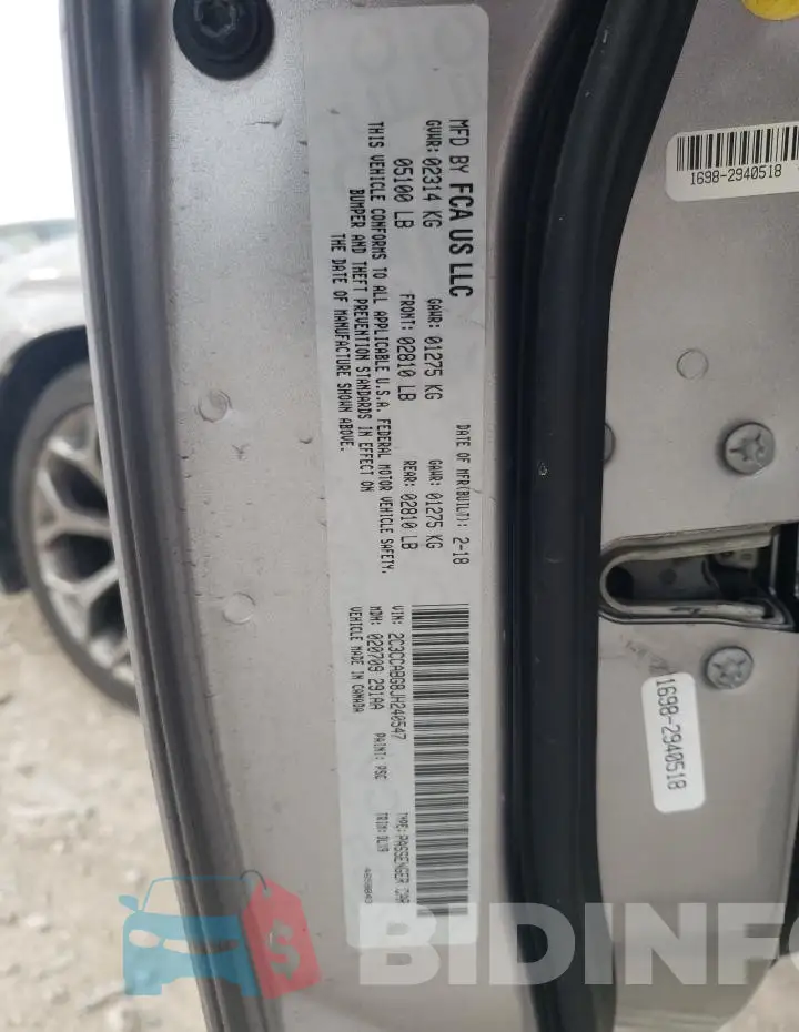 2C3CCABG8JH240547 Photo# 12