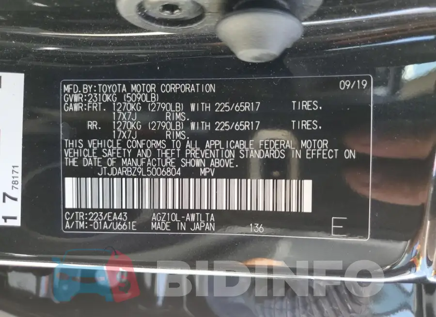 JTJDARBZ9L5006804 Photo# 13