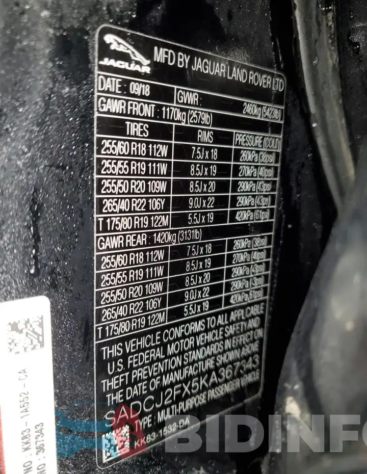 SADCJ2FX5KA367343 Photo# 13