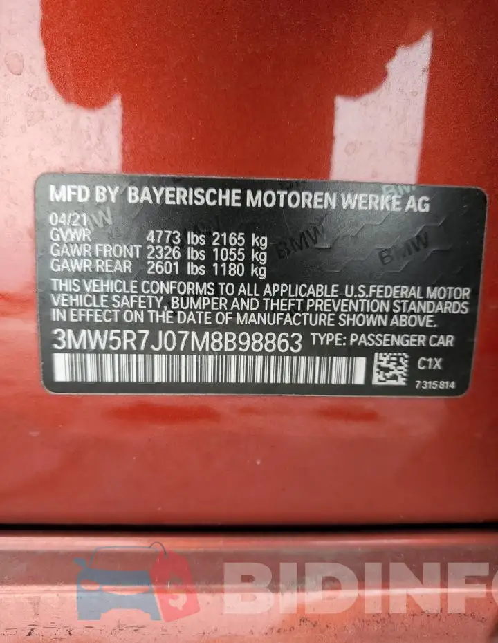 3MW5R7J07M8B98863 Photo# 12