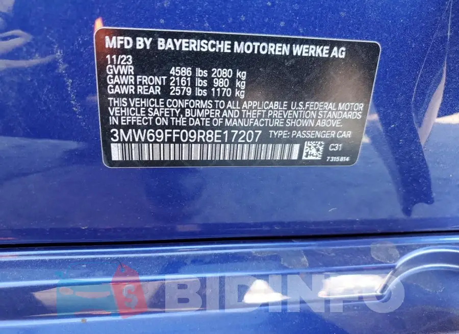 3MW69FF09R8E17207 Photo# 12
