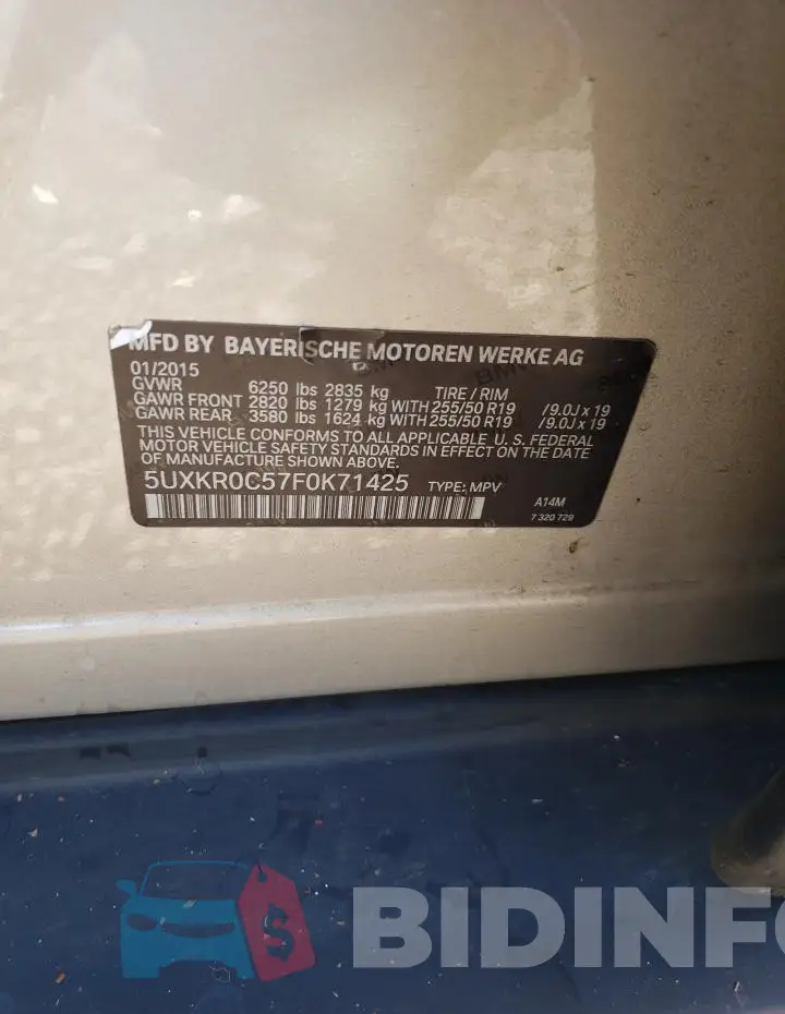 5UXKR0C57F0K71425 Photo# 13