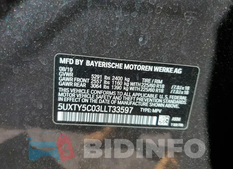 5UXTY5C03LLT33597 Photo# 12