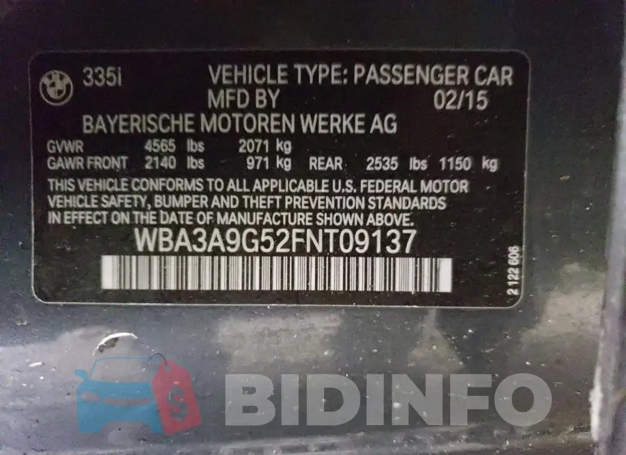 WBA3A9G52FNT09137 Photo# 12