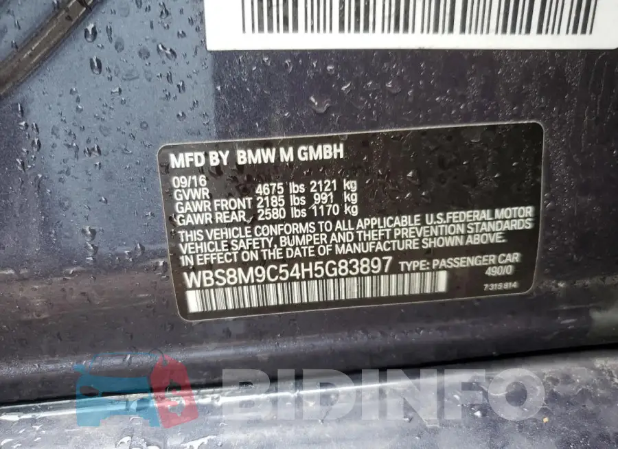 WBS8M9C54H5G83897 Photo# 13