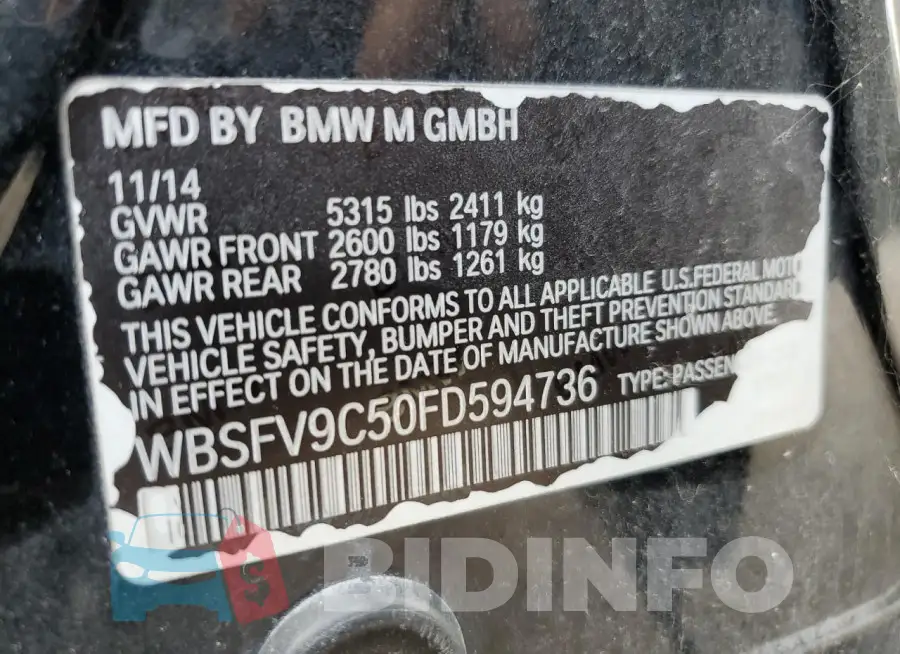 WBSFV9C50FD594736 Photo# 12